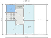 Дом шале из бруса в полтора этажа 10х14 с котельной Селена